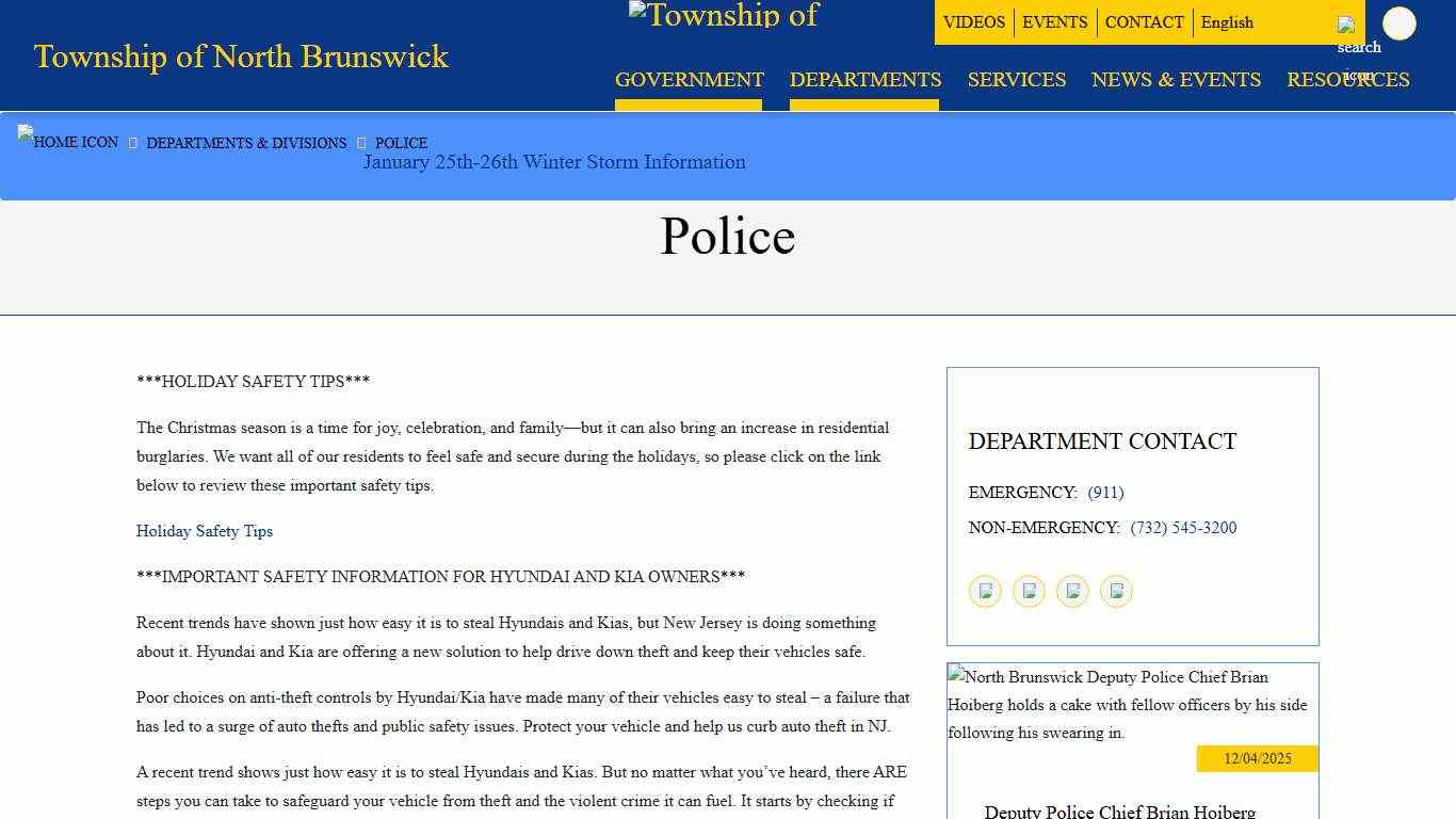 Police - Township of North Brunswick
