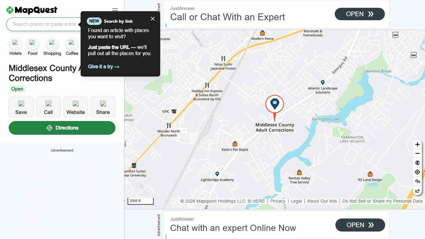 Middlesex County Adult Corrections, [800 - 2999] US Highway 130, North Brunswick, NJ 08902, US - MapQuest